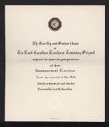 Invitation to Commencement Exercises 1912